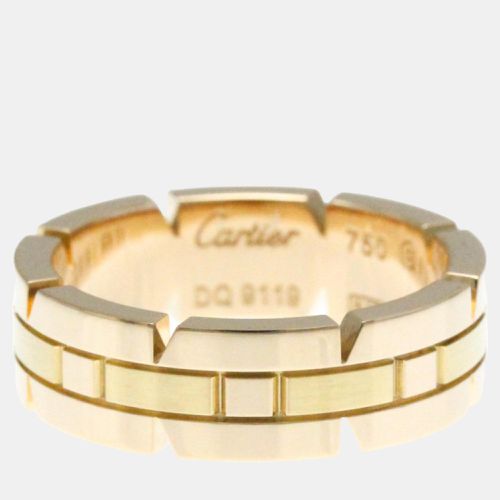 K Gold Tank Francaise Band Ring EU 53 - Cartier - Modalova