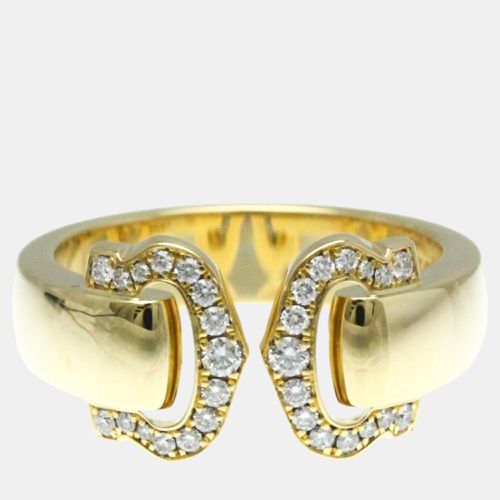 K Gold and Diamond C De Band Ring EU 54 - Cartier - Modalova