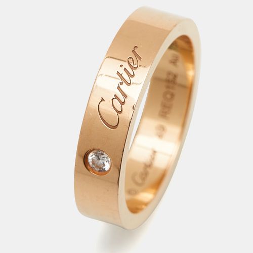 C De Diamond 18k Rose Wedding Band Ring Size 49 - Cartier - Modalova