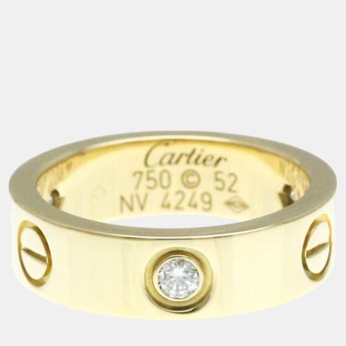 K Gold Ring and Diamond Love Band Ring EU 52 - Cartier - Modalova