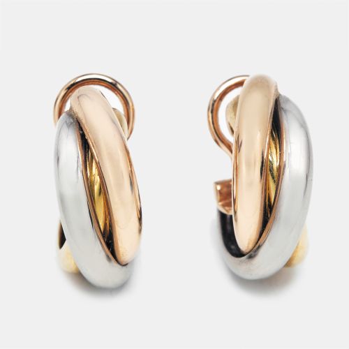 Trinity 18k Three Tone Earrings - Cartier - Modalova