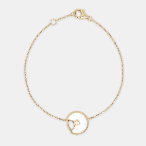 Amulette De Mother of Pearl Diamond 18k Yellow XS Model Bracelet - Cartier - Modalova
