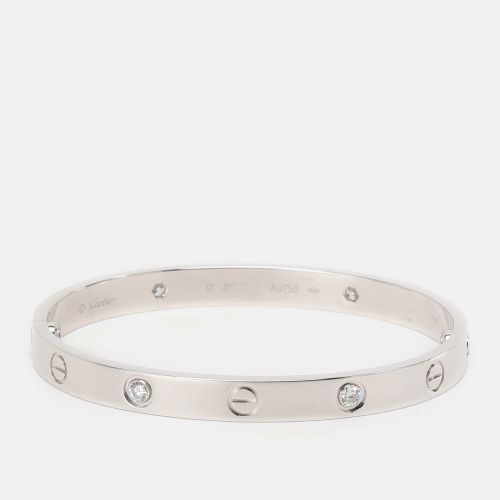 K Gold and Diamond Love Bangle Bracelet Size 17 - Cartier - Modalova