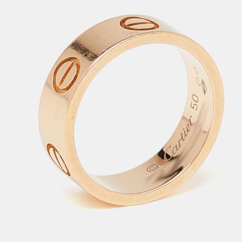 Love 18K Rose Band Ring Size 50 - Cartier - Modalova