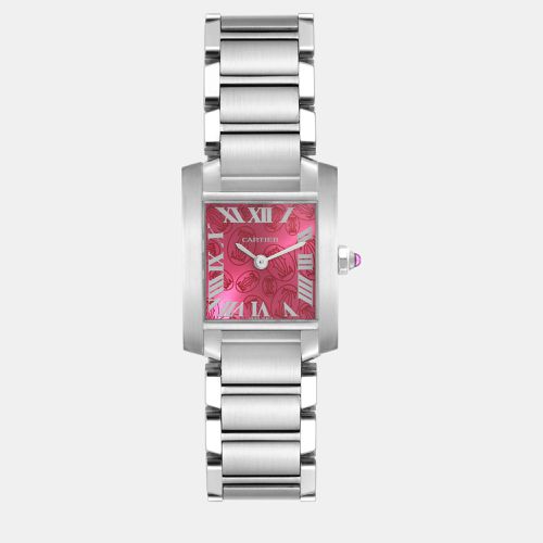 Tank Francaise Raspberry Dial LE Steel Ladies Watch W51030Q3 - Cartier - Modalova