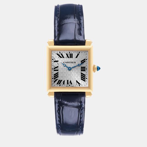 Tank Obus Yellow Gold Black Strap Ladies Watch W1532756 - Cartier - Modalova