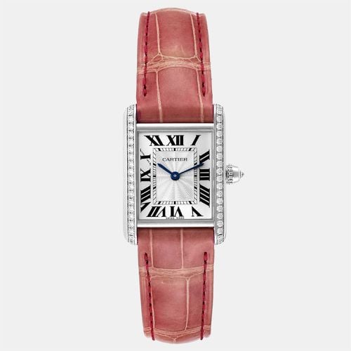 Diamonds 18K White Gold Tank Louis WJTA0011 Women's Wristwatch 29.5 mm - Cartier - Modalova