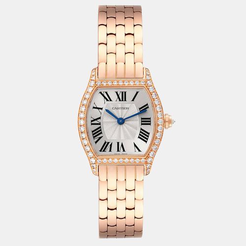 Diamond 18k Rose Gold Tortue WA501010 Manual Winding Women's Wristwatch 24 mm - Cartier - Modalova