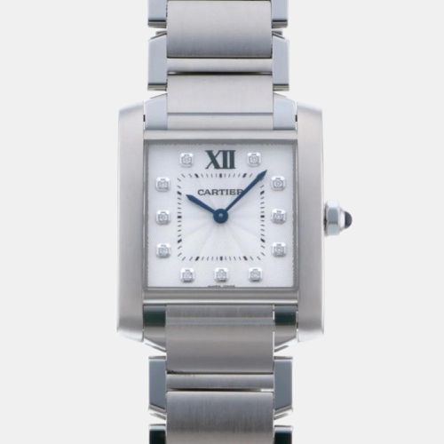 Stainless Steel Tank Francaise WE110007 Quartz Women's Wristwatch 28 mm - Cartier - Modalova