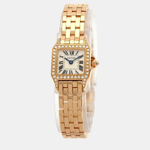 K Rose Gold Santos WF9011Z8 Quartz Women's Wristwatch 17 mm - Cartier - Modalova