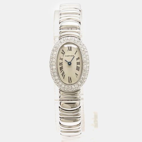 K Gold Diamond Baignoire WB5095L2 Quartz Women's Wristwatch 18 mm - Cartier - Modalova