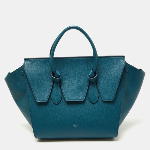 Teal Leather Small Tie Tote - Celine - Modalova