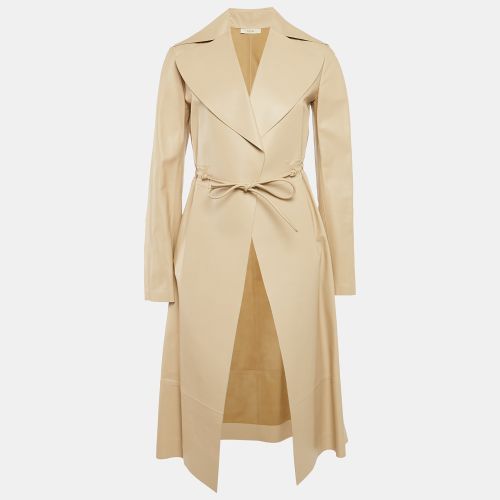 Leather Drawstring Detail Coat S - Celine - Modalova