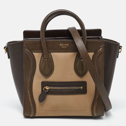 Céline /Beige Leather Nano Luggage Tote - Celine - Modalova