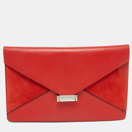 Suede and Leather Diamond Clutch - Celine - Modalova