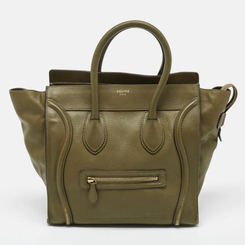 Olive Leather Mini Luggage Tote - Celine - Modalova