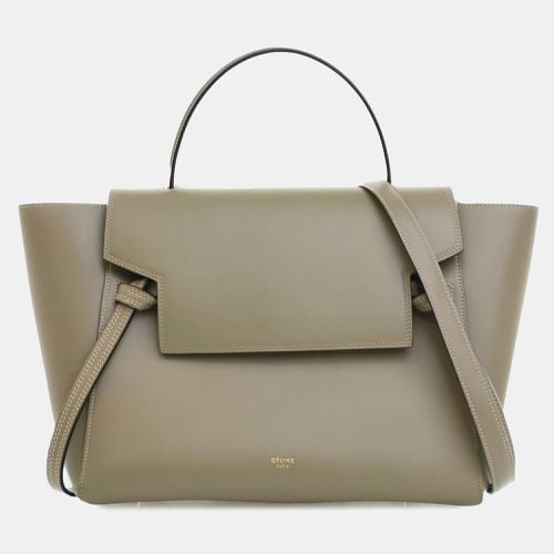 Olive Tone Mini Belt Satchel Bag - Celine - Modalova