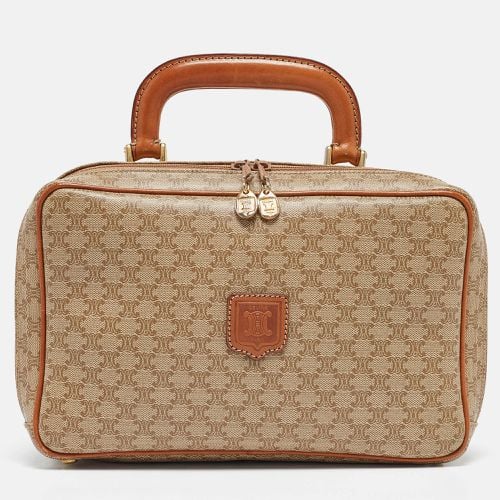 Beige Macadam Coated Canvas Top Handle Bag - Celine - Modalova