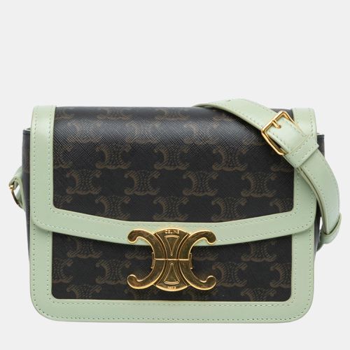 Green Teen Triomphe Coated Canvas Crossbody - Celine - Modalova