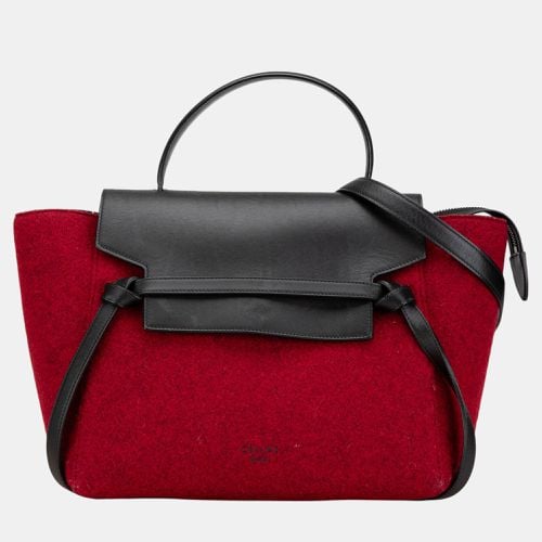 Mini Felt and Calfskin Belt Satchel - Celine - Modalova