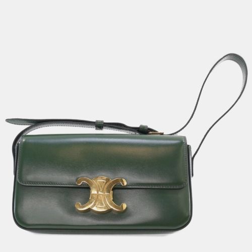 Shiny Calfskin Triomphe Claude Shoulder Bag - Celine - Modalova