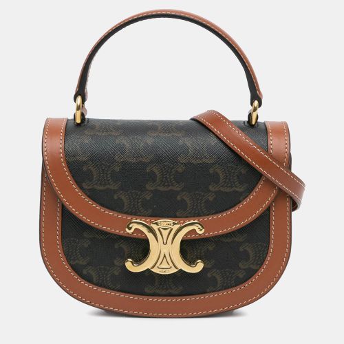 Mini Triomphe Coated Canvas Besace Clea Satchel - Celine - Modalova