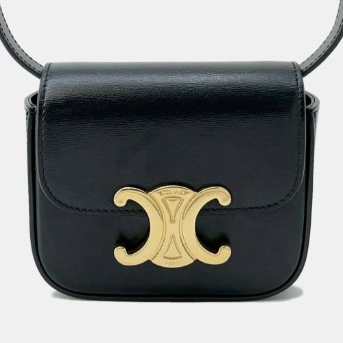 Shiny Calf Leather Mini Triomphe Shoulder Bag - Celine - Modalova