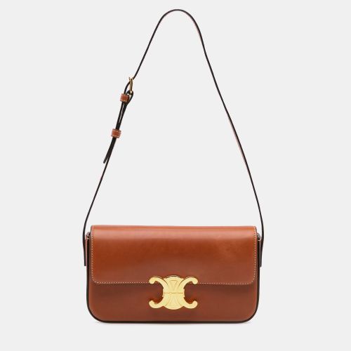 Leather Triomphe Claude Shoulder Bag - Celine - Modalova