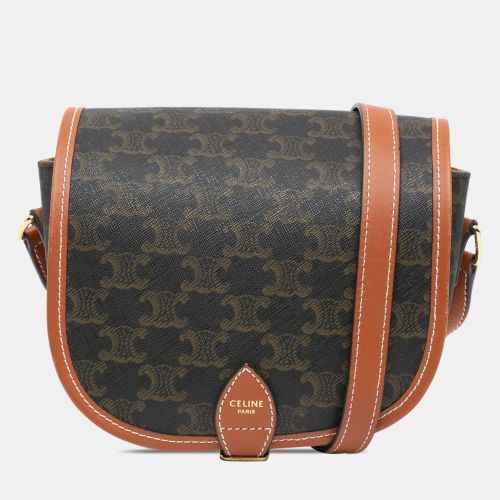 Medium Triomphe Coated Canvas Folco Crossbody - Celine - Modalova