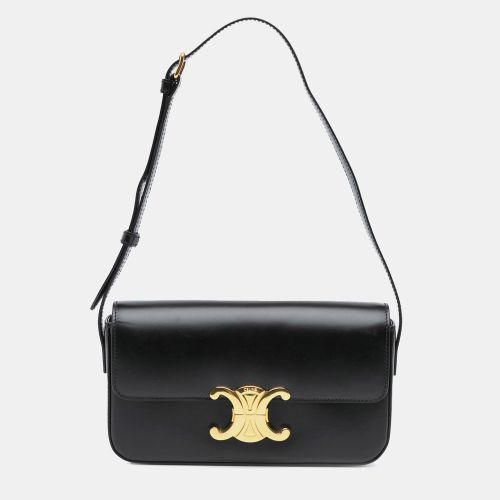 Shiny Calfskin Triomphe Claude Shoulder Bag - Celine - Modalova