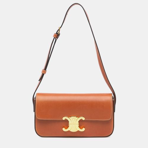 Leather Triomphe Claude Shoulder Bag - Celine - Modalova