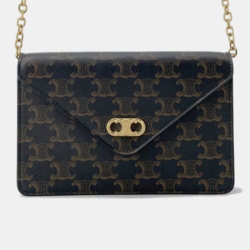 Chain Wallet /Brown Pvc/Leather - Celine - Modalova