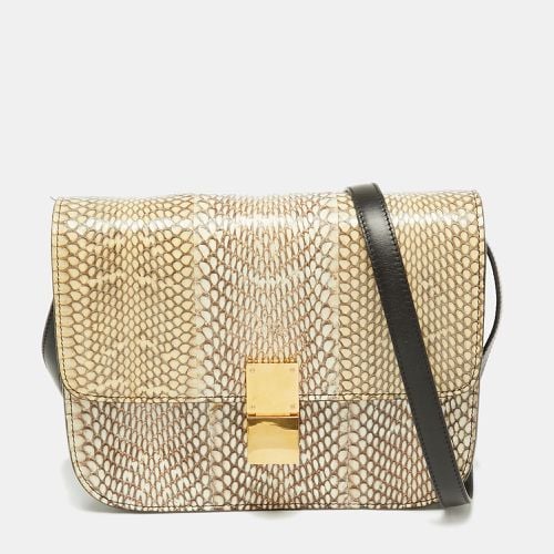 Cream Watersnake Medium Classic Box Shoulder Bag - Celine - Modalova