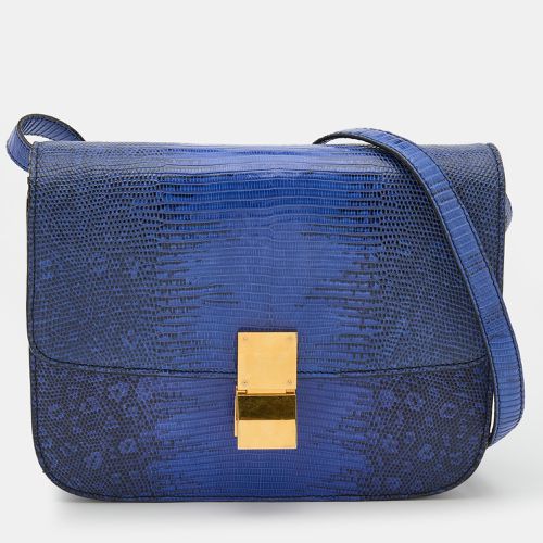 Lizard and Leather Medium Classic Box Shoulder Bag - Celine - Modalova