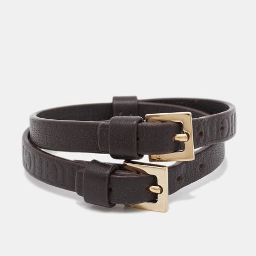 Logo Embossed Double Wrap Leather Bracelet - CH Carolina Herrera - Modalova