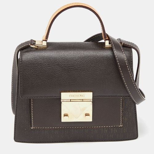 Monogram Coated Canvas and Leather Top Handle Bag - CH Carolina Herrera - Modalova