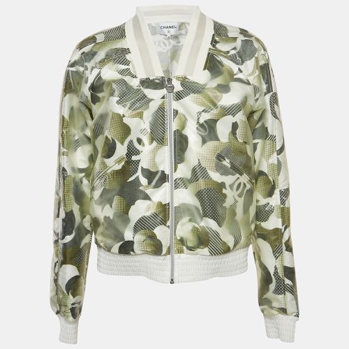 Dark Printed Synthetic Vinyl Bomber Jacket M - Chanel - Modalova