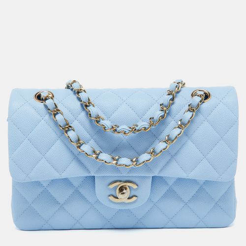 Quilted Caviar Leather Small Classic Double Flap Bag - Chanel - Modalova