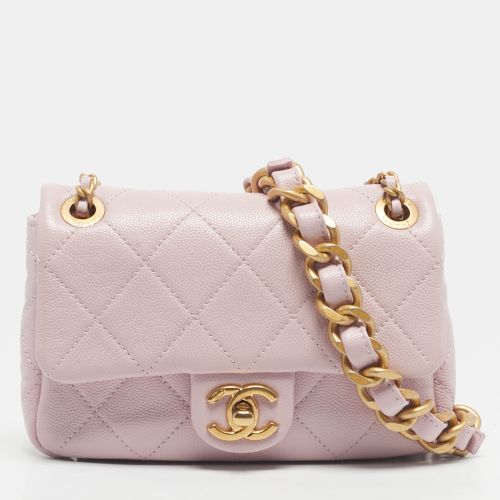 Quilted Caviar Leather Mini Rectangular Flap Bag - Chanel - Modalova