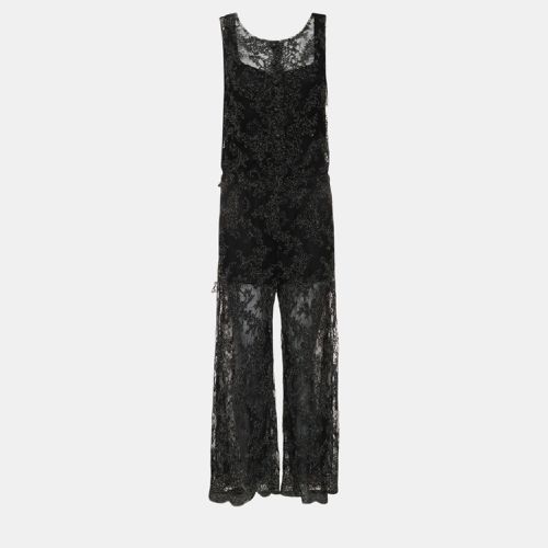 CC Embellished Buttons Lace Sleeveless Jumpsuit M - Chanel - Modalova