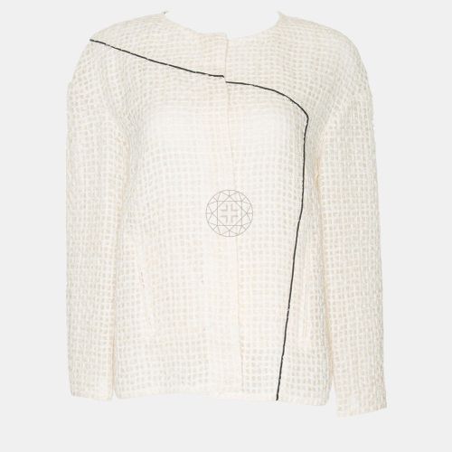 Monochromatic Mesh Jacket - Chanel - Modalova