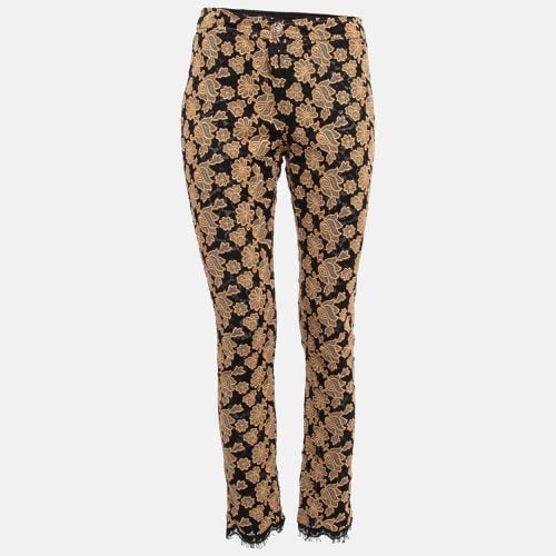 Black Floral Lace Skinny Pants S - Chanel - Modalova