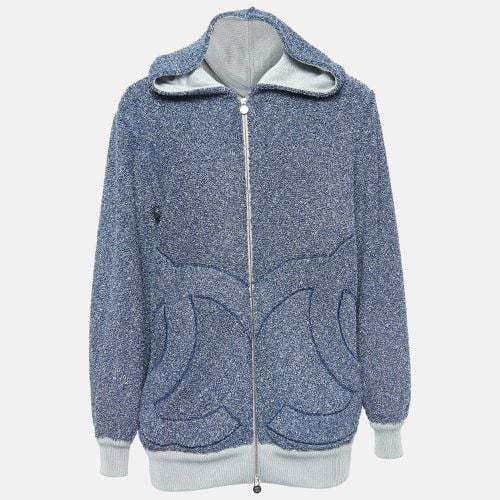 Metallic Terry Zip-Up Hoodie M - Chanel - Modalova