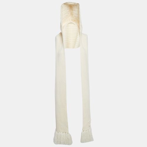 Cashmere Knit Fringed Hood Scarf - Chanel - Modalova