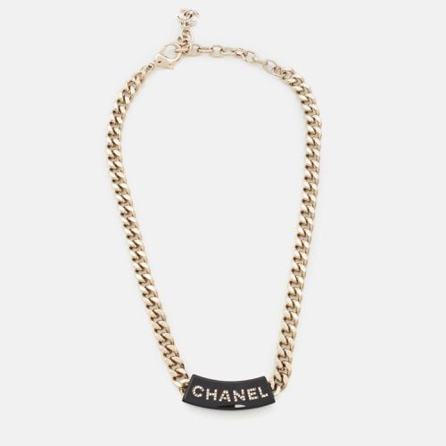 Resin Crystals Tone Choker Necklace - Chanel - Modalova