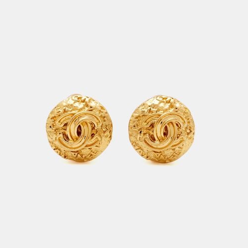 CC Vintage Tone Earrings - Chanel - Modalova