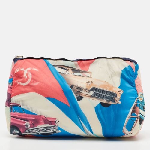 Car Printed Fabric Cosmetic Pouch - Chanel - Modalova