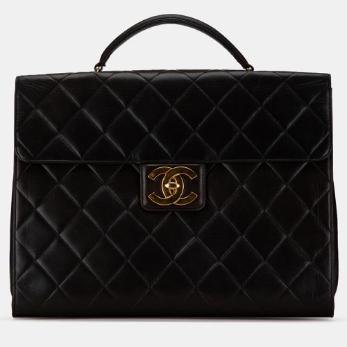 Quilted Lambskin Leather Flap Briefcase Bag - Chanel - Modalova