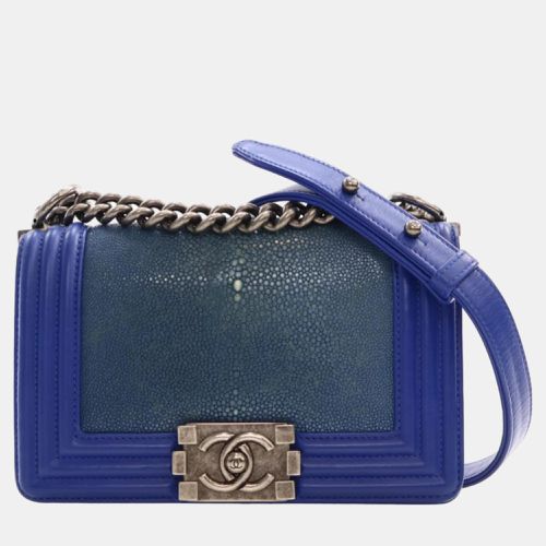 Silver Leather Stingray Boy Shoulder Bags - Chanel - Modalova