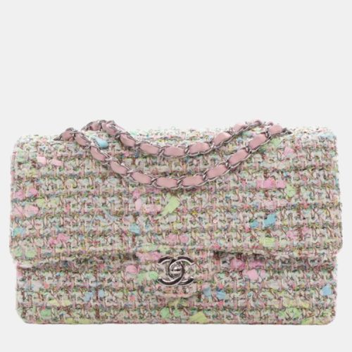 Multi Tweed, Leather Medium Classic Double Flap Shoulder Bags - Chanel - Modalova